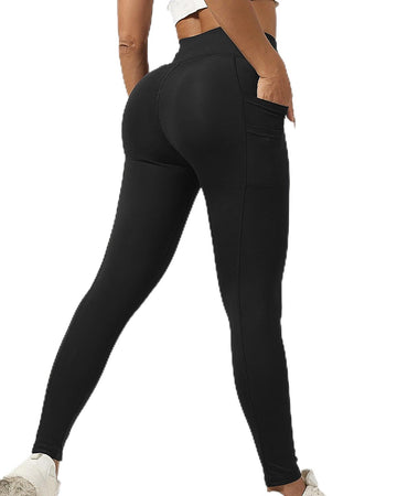 Capri Leggings for Women with Pockets High Waisted Gym Yoga Pants Running Tights