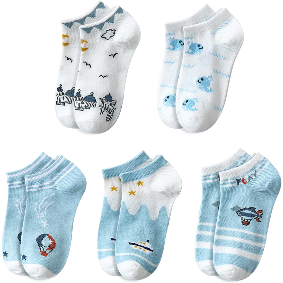 Glamorstar Women Socks Cotton No Show Low Cut Socks Ankle Sock 5 Pack