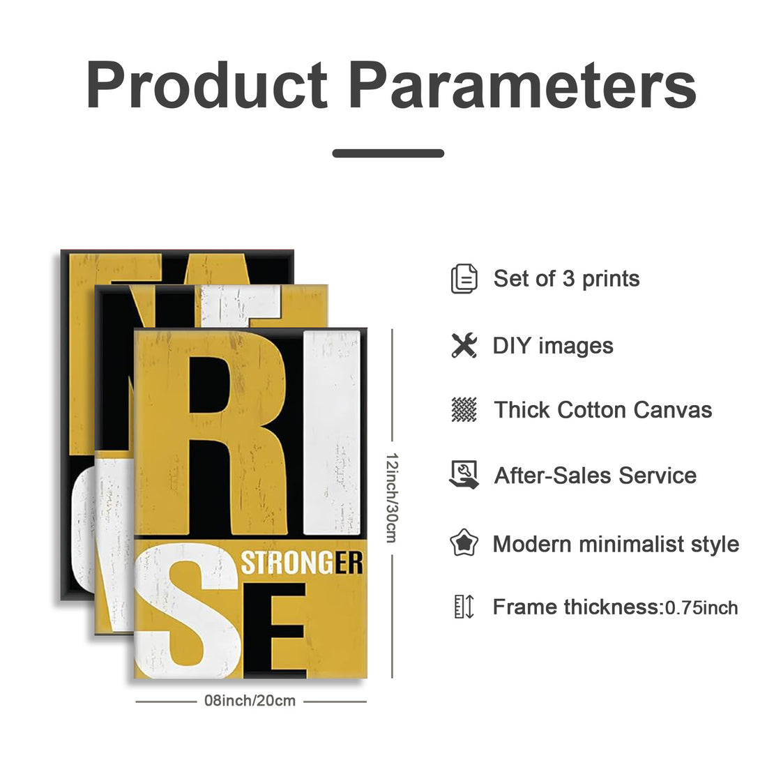 Three-panel single-image canvas hanging painting (vertical version 2:3)