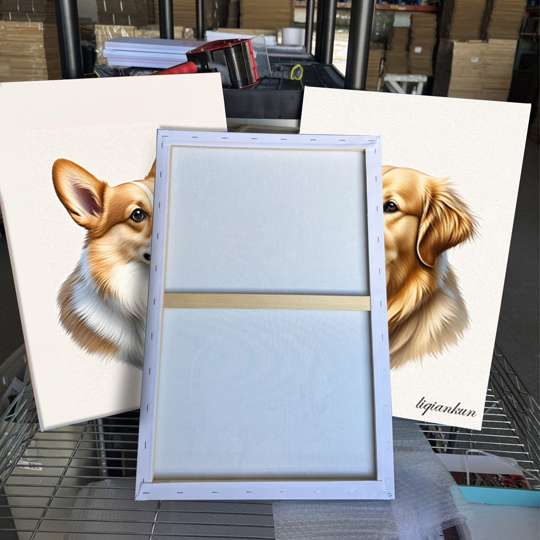 Three-panel canvas hanging painting (vertical version 3:4)