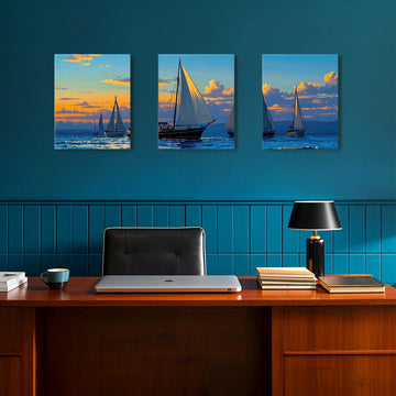 Hanging painting - three-panel single picture canvas hanging painting (4:5)