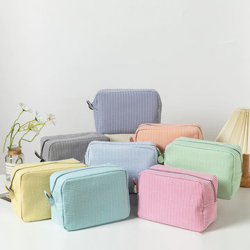 Customized Embroidered Large Cosmetic Bag High Capacity Toiletry Bag Bridesmaid Gift Bride Makeup Bag Personalized Name Text Embroidery