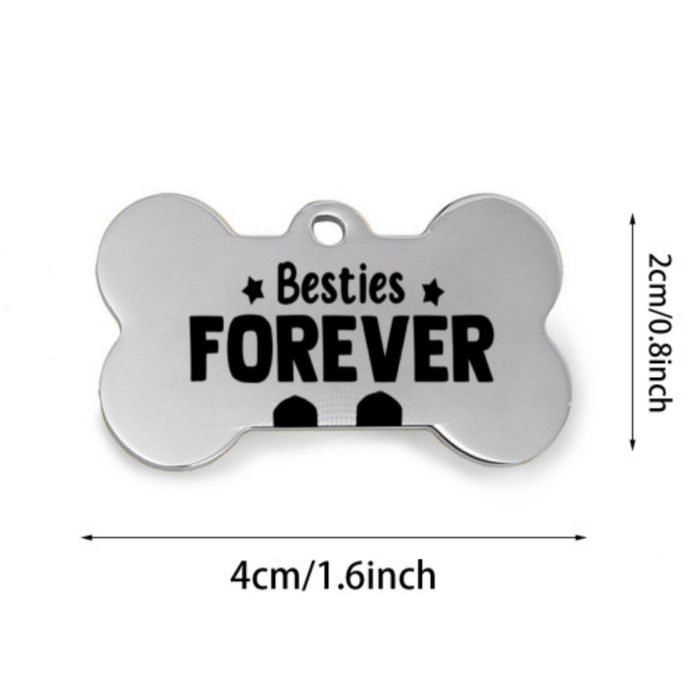 Stainless steel dog tag 4*2cm (double-sided laser engraving)