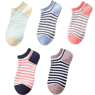 Glamorstar Women Socks Cotton No Show Low Cut Socks Ankle Sock 5 Pack