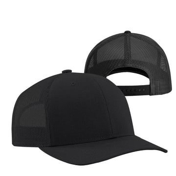 Men Women Plain Cotton Trucker Cap with Breathable Mesh Back, Snapback Baseball Hats