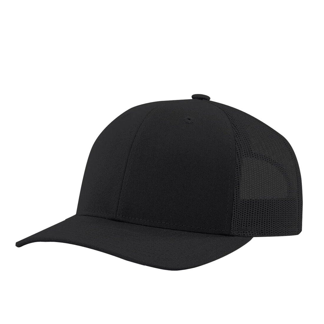Men Women Plain Cotton Trucker Cap with Breathable Mesh Back, Snapback Baseball Hats