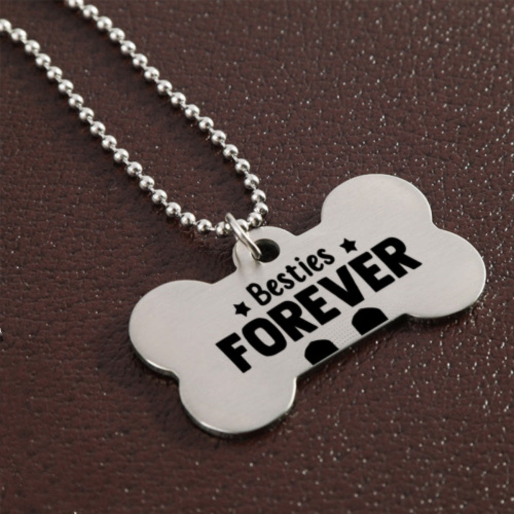 Stainless steel dog tag 4*2cm (double-sided laser engraving)
