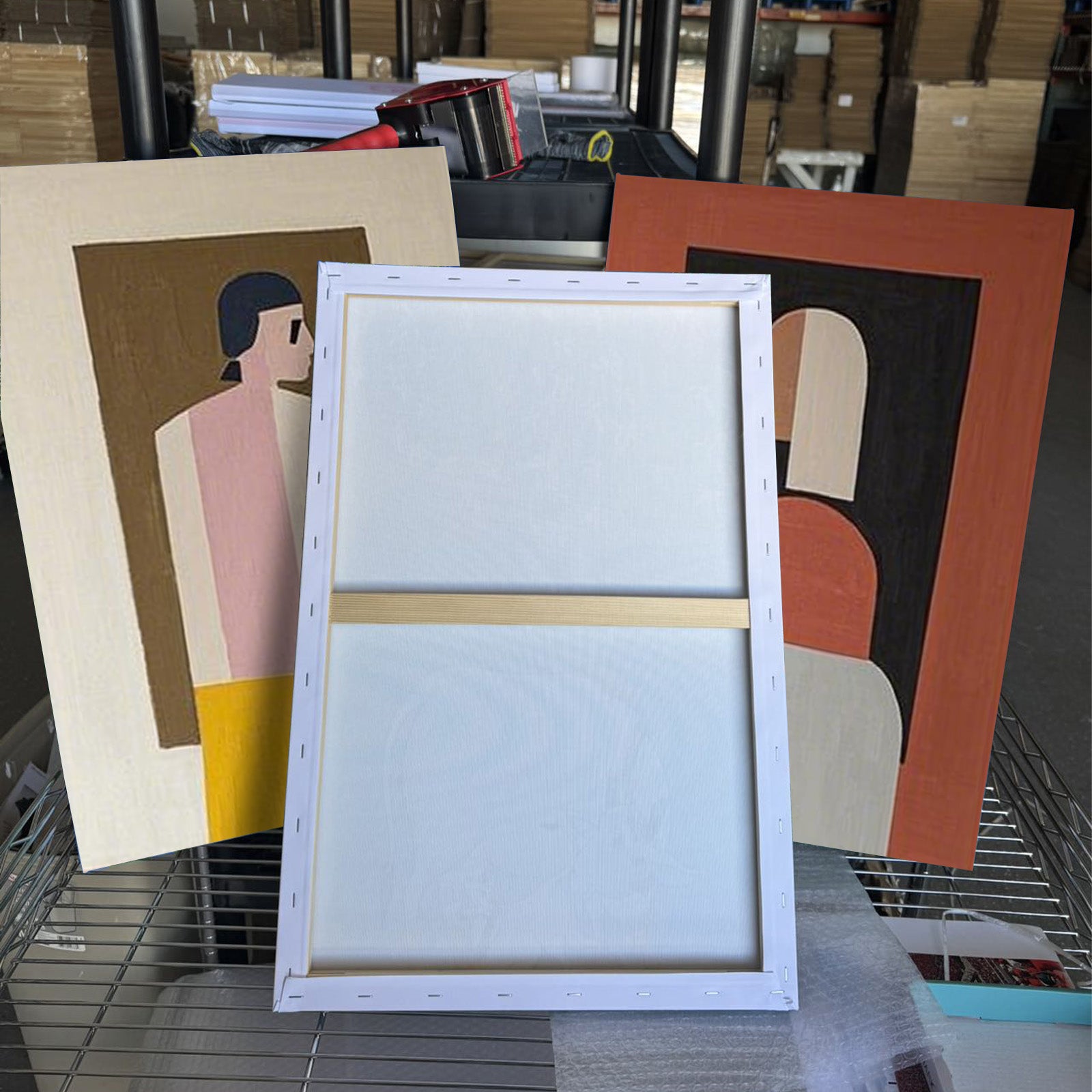 Three-panel canvas hanging painting (vertical version 4:5)
