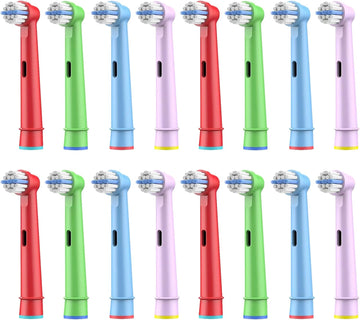 16pcs Kids Replacement Heads Compatible with Braun Oral B Kids Electric Toothbrush, Ultra Soft Bristles