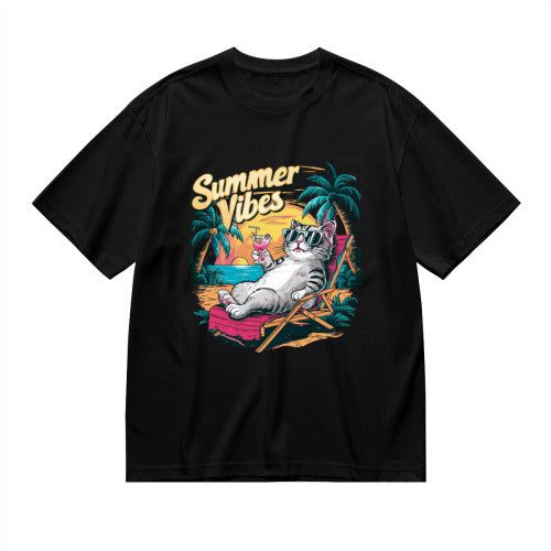 200g cotton heat transfer T-shirt - front